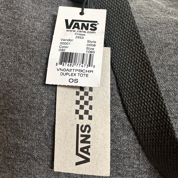 VANS Womens/Mens Duplex Tote Bag - Picture 3 of 8